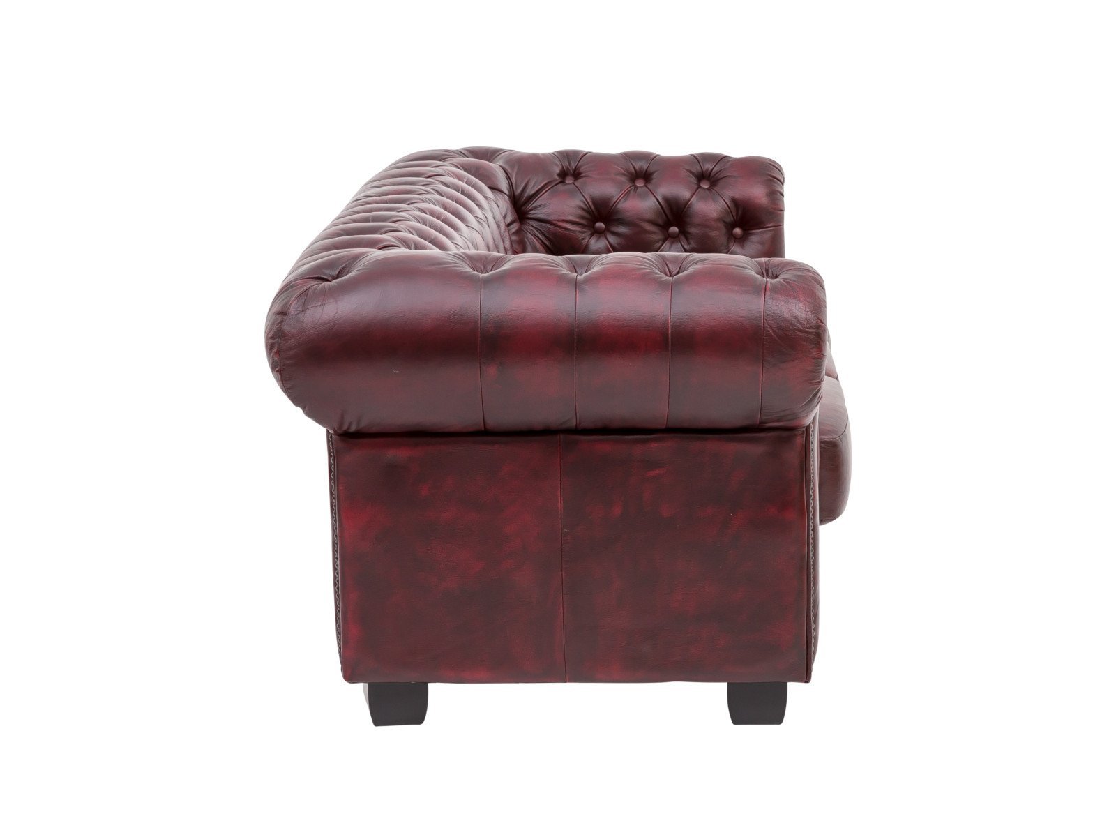 Furnliv Chesterfield 3 Seater Leather Sofa #03 - Image 4