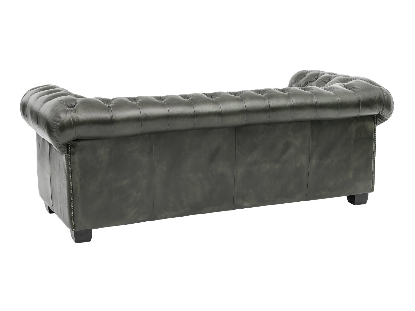 Furnliv Chesterfield 3 Seater Leather Sofa #04 - Image 4
