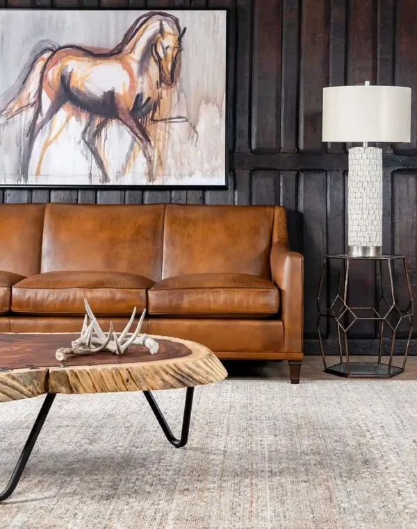 Furnliv Chesterfield Russell Leather Sofa #15 - Image 8
