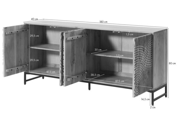 Furnliv Earth Premium Acacia Wood Sideboard #01 - Image 6