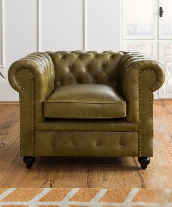 Furnliv Classic Chesterfield Armchair