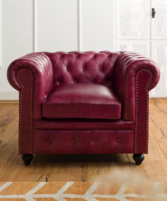 Furnliv Classic Chesterfield Armchair