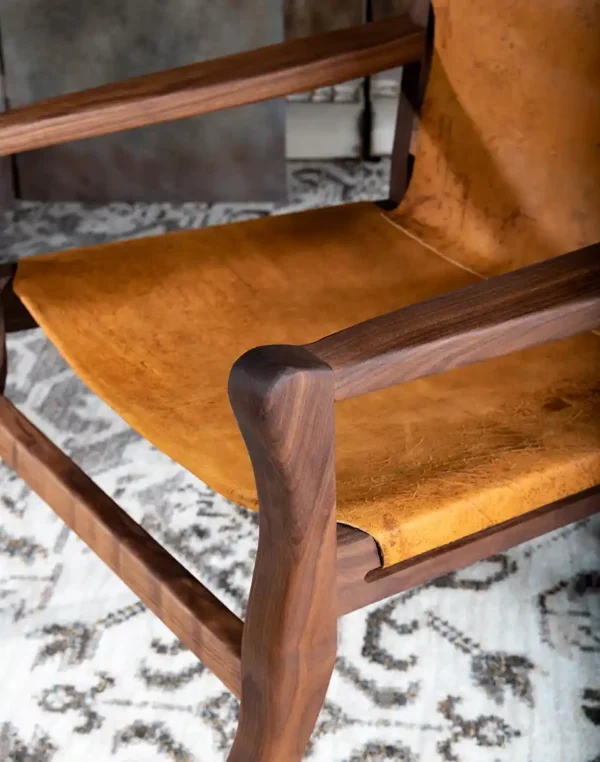 Furnliv Marco Leather Sling Chair #59 - Image 7