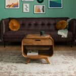 Corbett Sheesham Wood Coffee Table — light brown