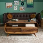 Corbett Sheesham Wood Coffee Table — Light Brown (120cm) (120cm)