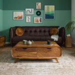 Corbett Sheesham Wood Coffee Table — Dark Brown (120cm)