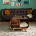 Corbett Sheesham Wood Coffee Table — Dark Brown (70cm)