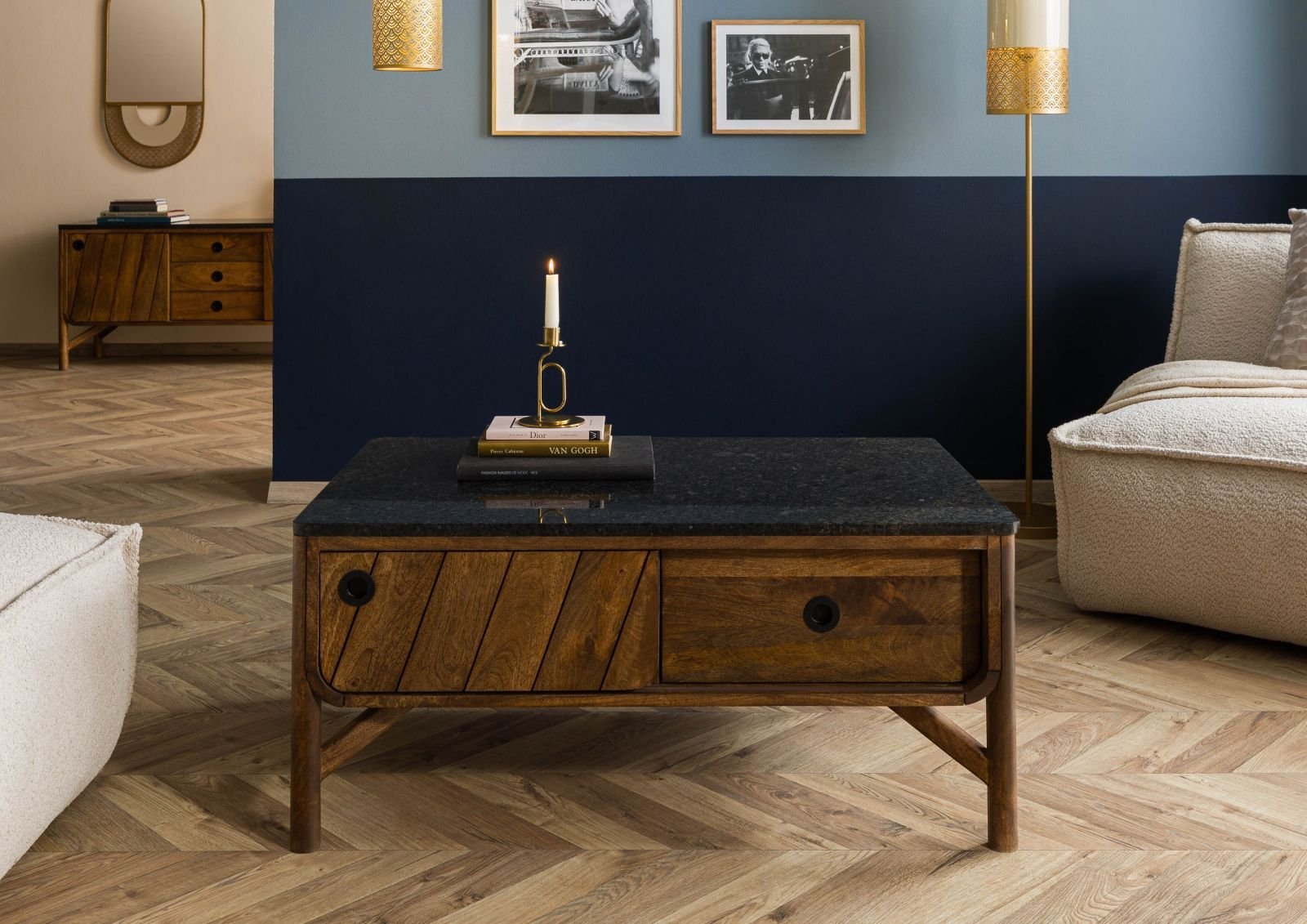 09-200-891-1105-01-1.jpg Darien Mango Wood Coffee Table — Granite Top - Image 1
