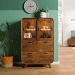 Corbett Sheesham Wood High Cabinet — Light Brown