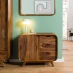 Corbett Sheesham Wood Sideboard — Light Brown (90cm)