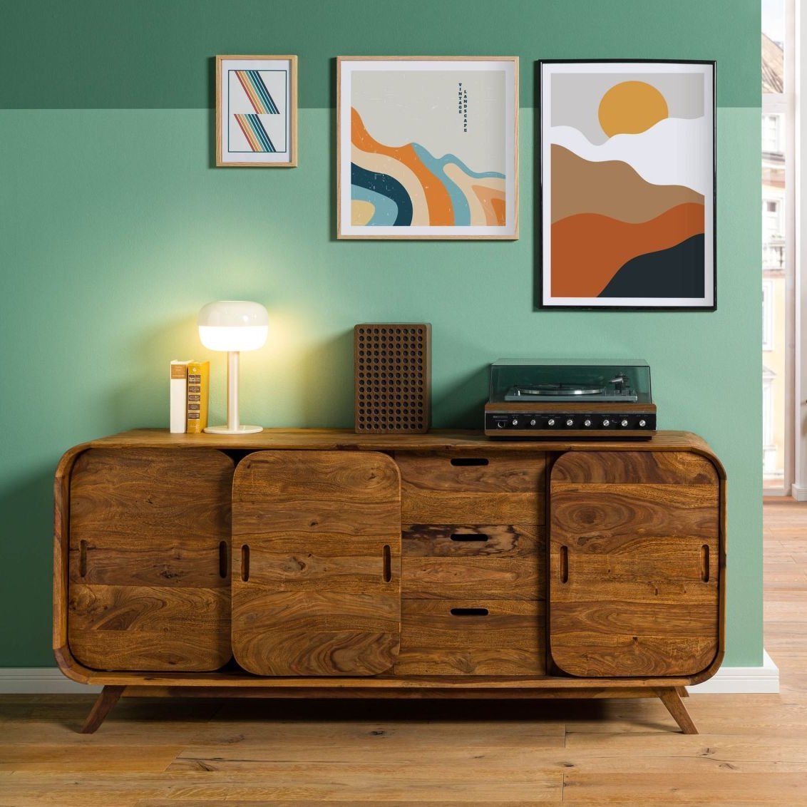 09-312-875-0102-01.jpg Corbett Sheesham Wood Sideboard — Light Brown - Image 1