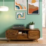 Corbett Sheesham Wood TV Unit — Light Brown (134cm)