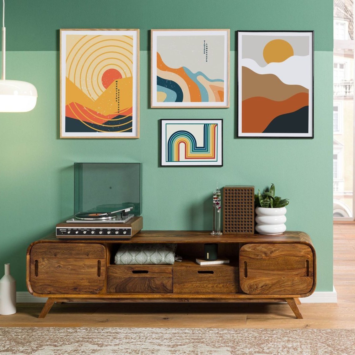 09-313-875-0126-01.jpg Corbett Sheesham Wood TV Unit — Light Brown - Image 1