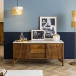Darien Mango Wood Sideboard — Marble Top (140cm)