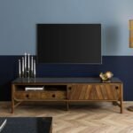 Darien Mango Wood TV Unit — Granite Top