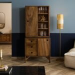 Darien Mango Wood Display Cabinet — Granite Top