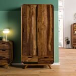 Corbett Sheesham Wood Wardrobe — Dark Brown
