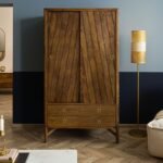 Darien Mango Wood Wardrobe — Brown (100cm)