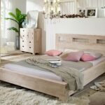 Fade White Solid Acacia Wood Bed — White-Washed
