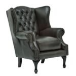 Oracle Chesterfield Armchair — Dark Green Leather
