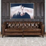 Chesterfield Lancaster Leather Sofa — Brown Leather