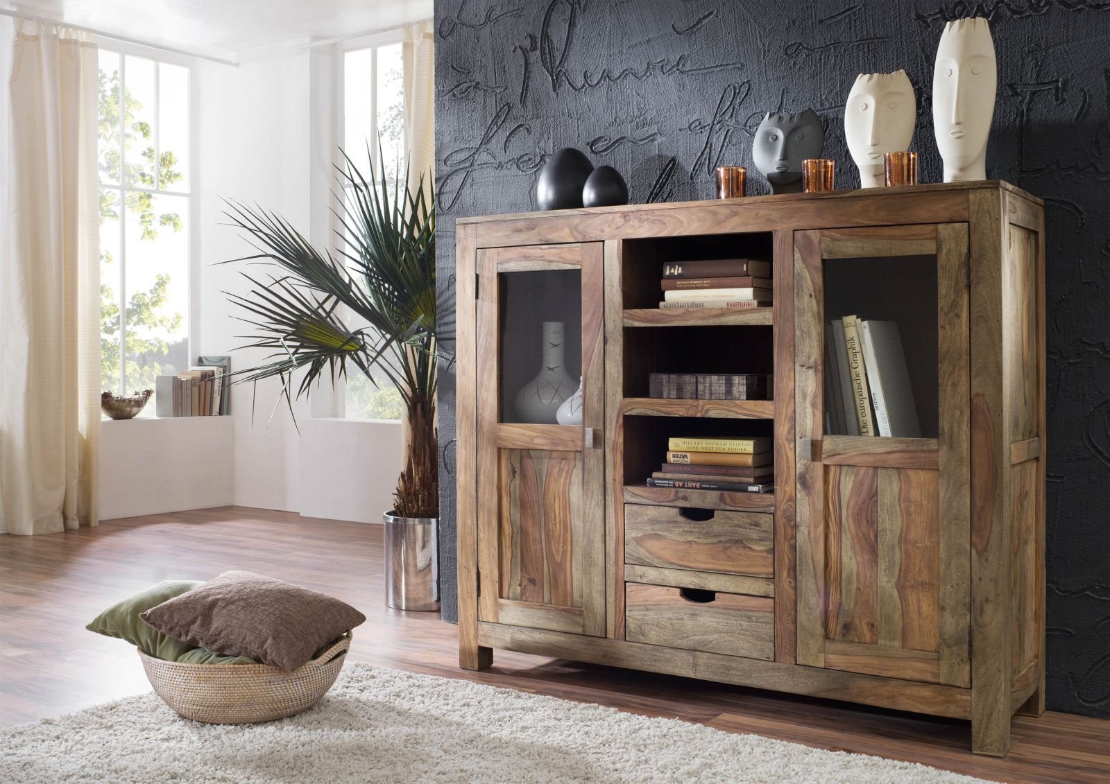 1-11.jpg Grayse Sheesham Highboard - Image 1