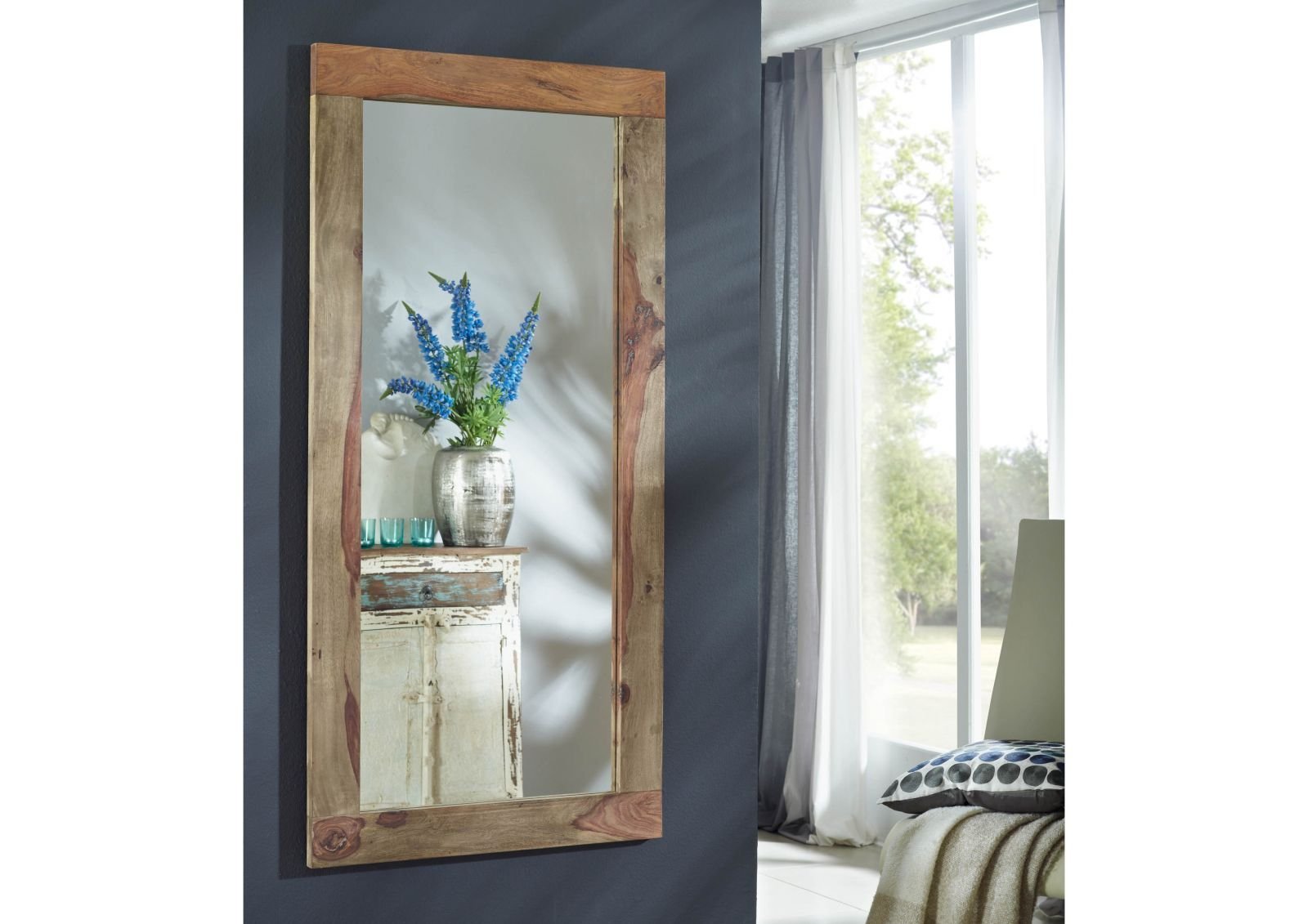 1-13.jpg Grayse Sheesham Wall Mirror - Image 1