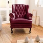 Sapphire Chesterfield Armchair — Red Leather