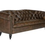 Chesterfield Smitten Leather Sofa — Dark Brown Leather