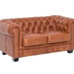 Chesterfield 2-Seater — Tan Leather