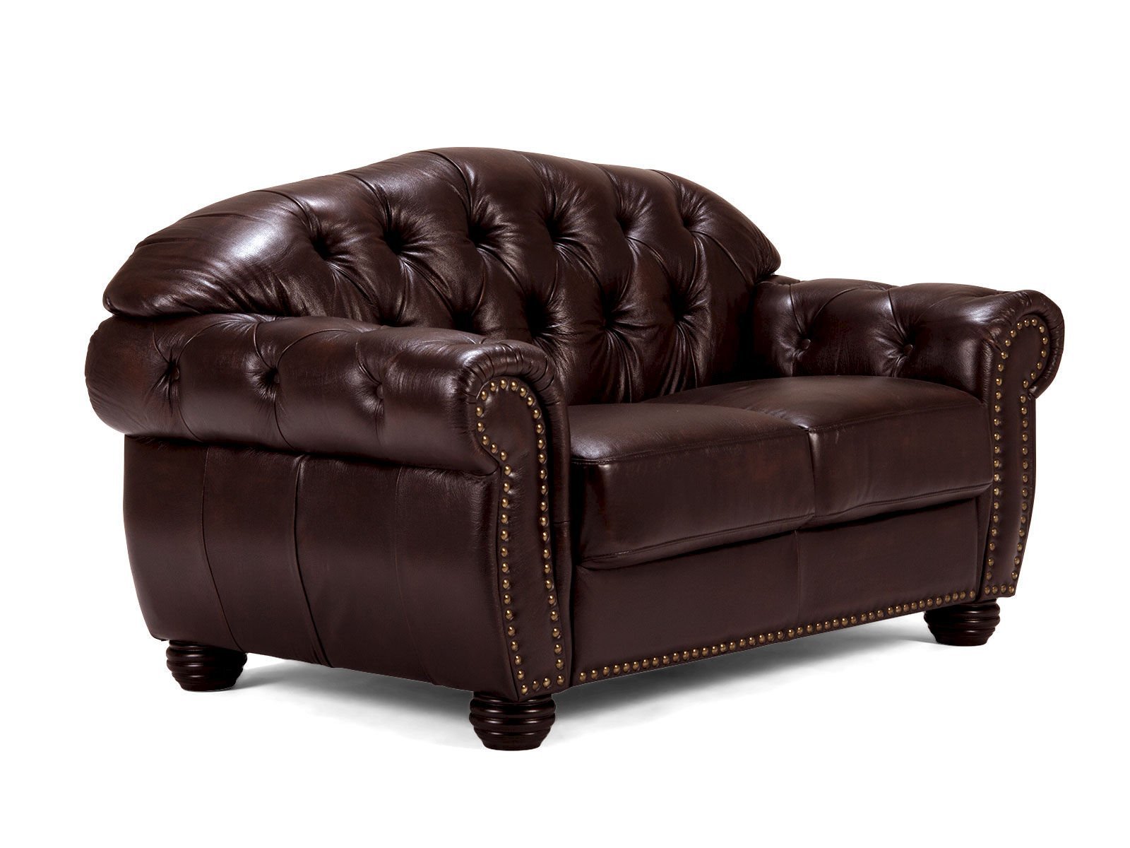 1-25.jpg Chesterfield Harold 2-Seater Sofa — Dark Brown Leather - Image 1