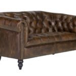 Chesterfield Simon 2-Seater Sofa — Brown Leather
