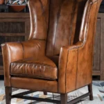 Mikaelson Chesterfield Chair — Brown Leather