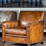 Becky Chesterfield Chair — Brown Leather