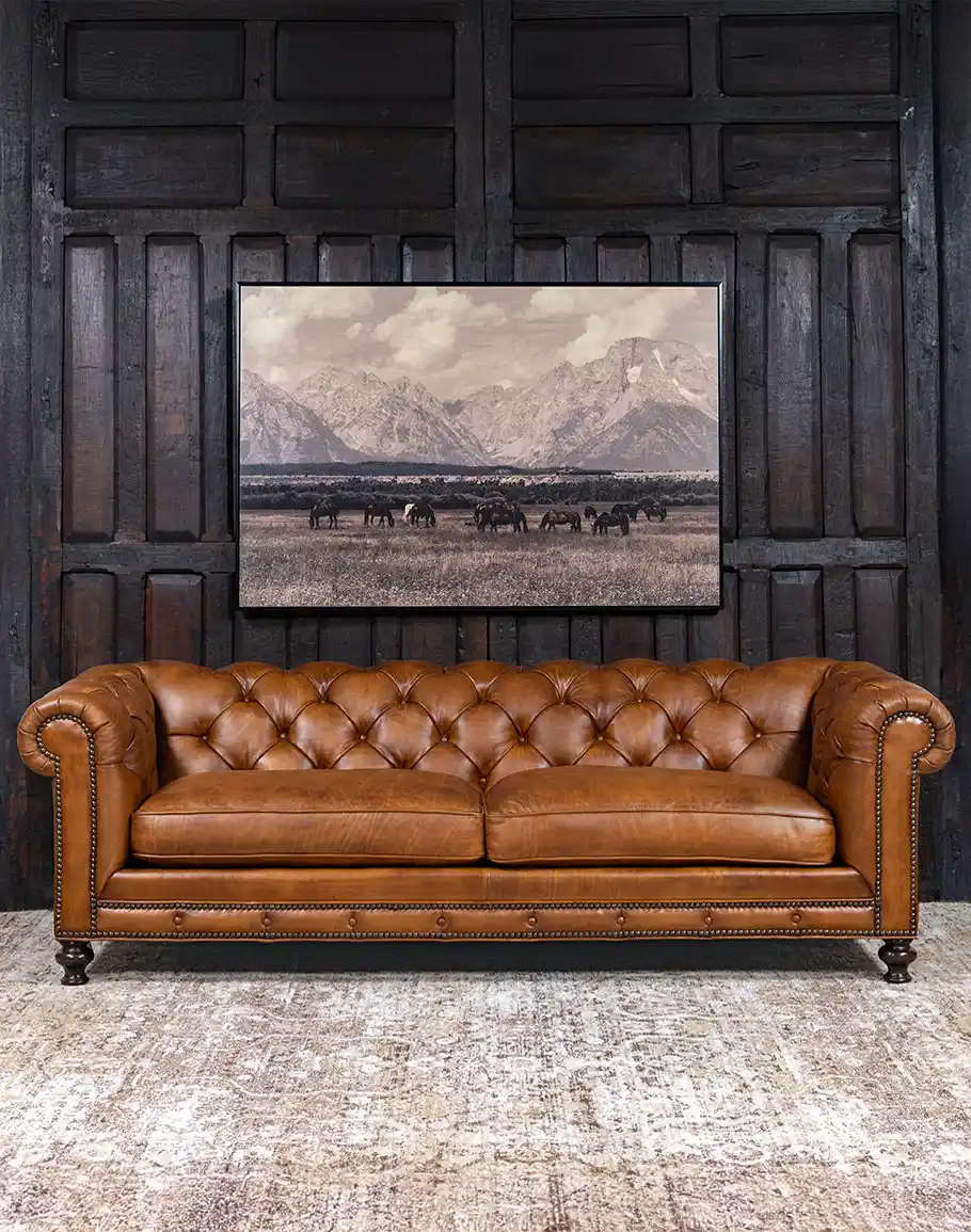 1-4.webp Chesterfield Samuel Leather Sofa — Tan Leather - Image 1