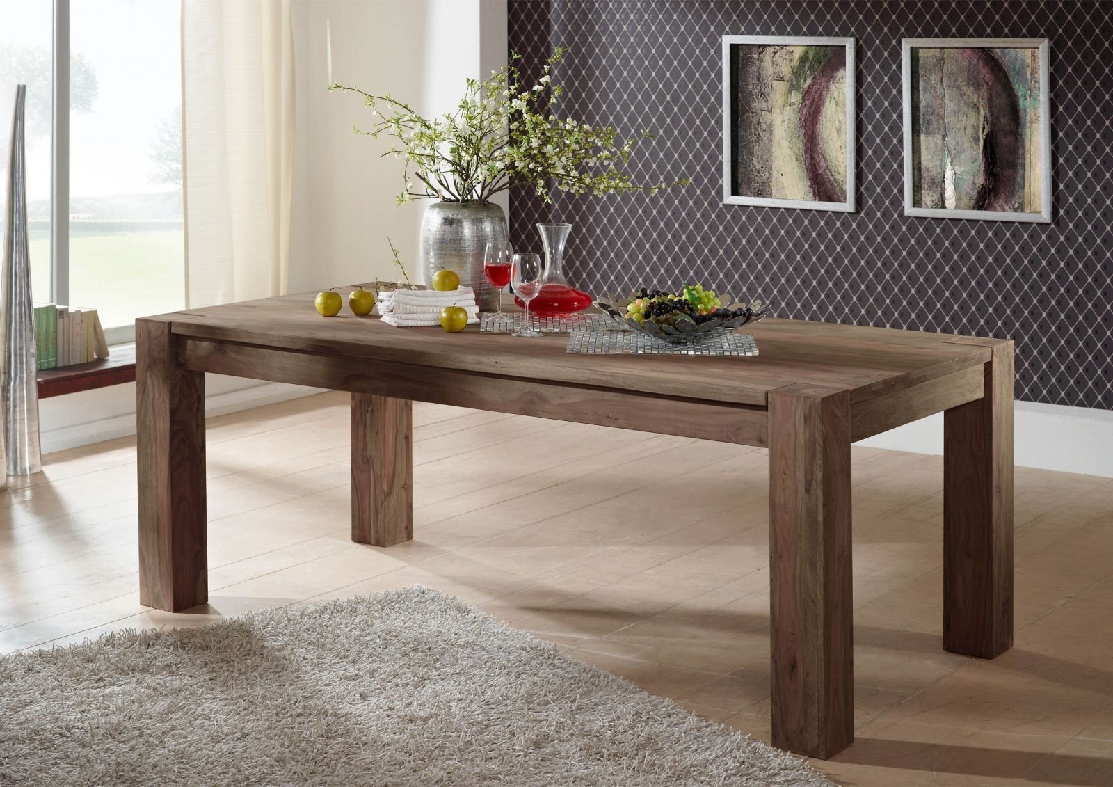 1-5-1.jpg Grayse Sheesham Dining Table - Image 1