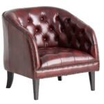 Dexter Chesterfield Armchair — Red Leather