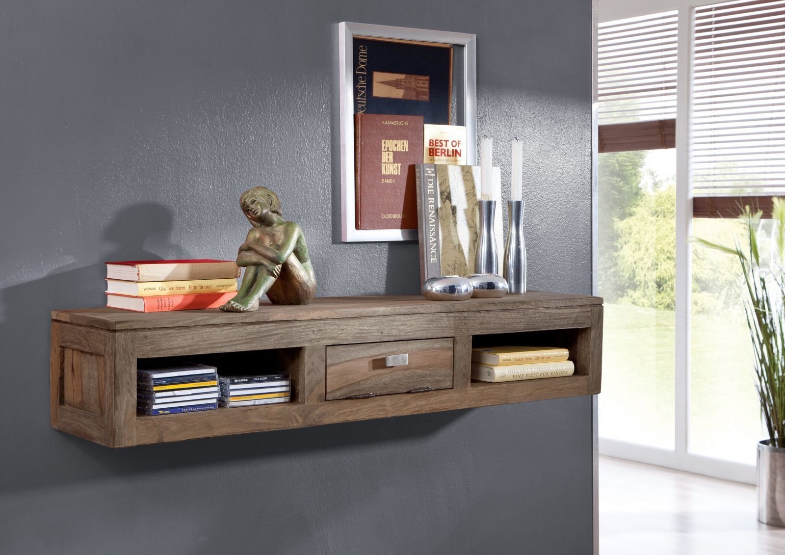 1-7-1.jpg Grayse Sheesham Hanging Shelf - Image 1