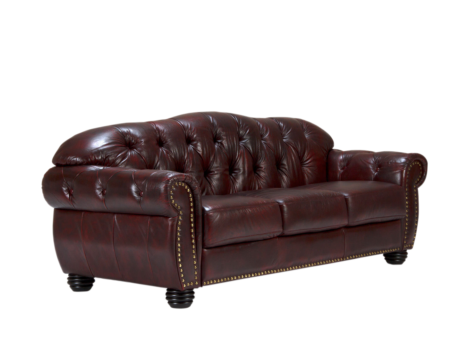 1.png Chesterfield Harold Leather Sofa — Red Leather - Image 1