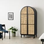 Mandor Premium Cane Wardrobe — Black