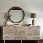 Jodhpur Traditional Carved Mango Wood Sideboard — Natural