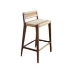 Celine Solid Wood Bar Chair — Dark Brown
