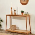 Mandor Premium Cane Console Table — Natural