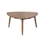 Albert Premium Sheesham Wood Organic Shaped Coffee Table (Walnut Finish) — Honey Tonned
