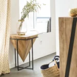 Albert Solid Acacia Wood Side Table — Natural