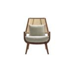 Mandor Premium High Back Cane Chair — Teak Finish
