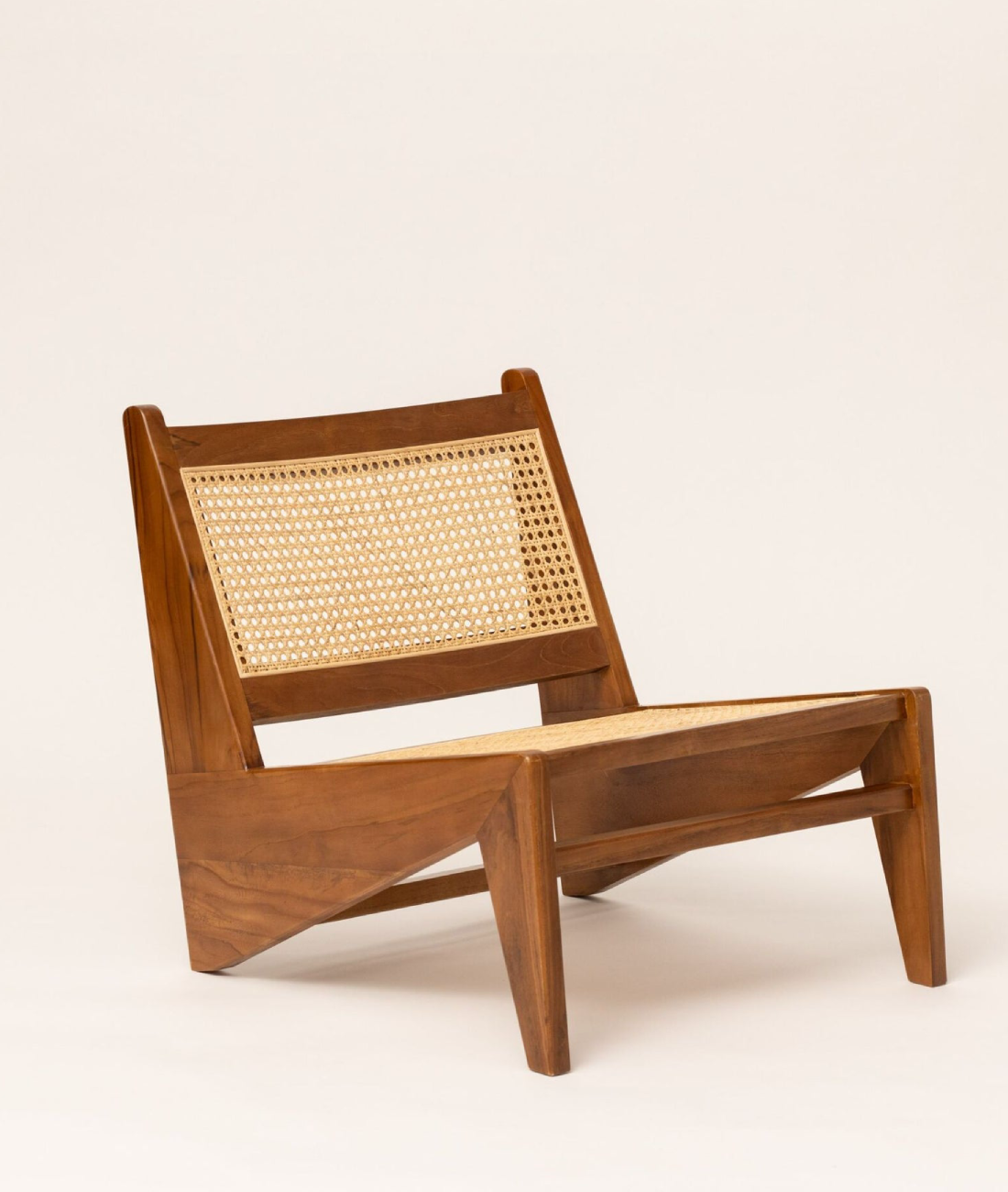 NewProject-18_36416cc4-813d-4b9d-9b53-6add998e7c8c.png Mandor Premium Cane Lounge Chair — Teak Finish - Image 1