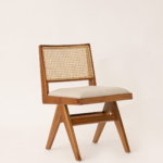 Mandor Premium Chandigarh Designed Cane Dining Chair — Teak Finish
