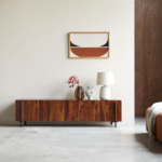 Tolka Solid Sheesham Wood Low TV Unit — Honey Tonned