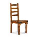 Rustic Set of 2 Solid Wood Chairs